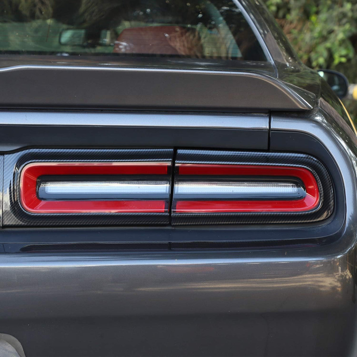Carbon Fiber Grain Taillight Cover Trim Accessories J14435