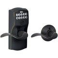 Aged Bronze Keypad Entry with Auto-Lock and Accent Levers S7779