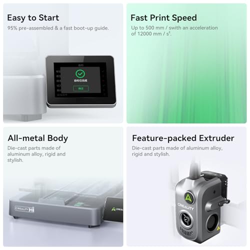 Multicolor 3D Printer with CFS, 500mm/s High Speed Printing, Full-auto Leveling, 10.24×10.24×11.81 inch J70988