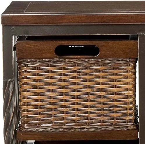 Dark Teak 4-Drawer Storage Cabinet X3128