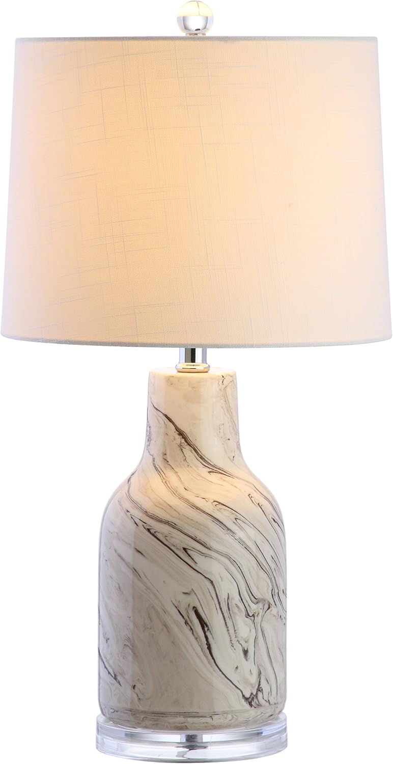 Gray/White Ceramic LED Table Lamp Y36552