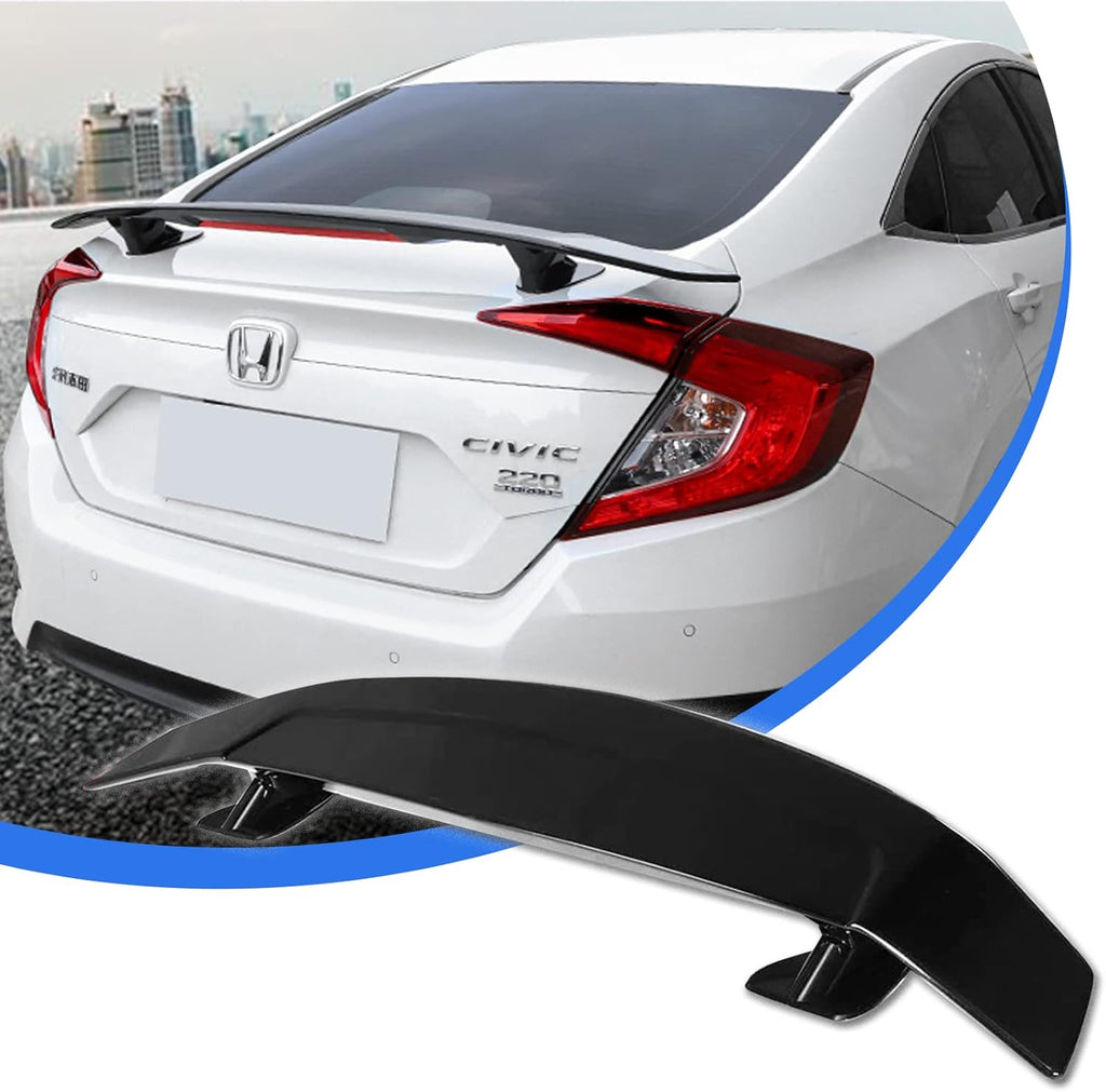 Rear Trunk Spoiler GT Wing 46Inch Lightweight Glossy Black Universal Car V21058