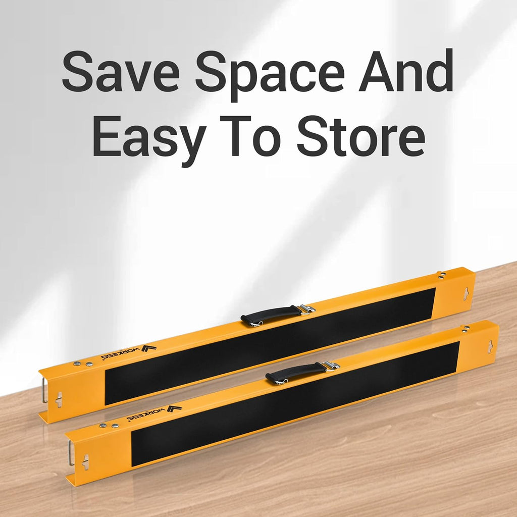 Twin Pack Portable Folding Sawhorse, 275 LBS Capacity Each W642593