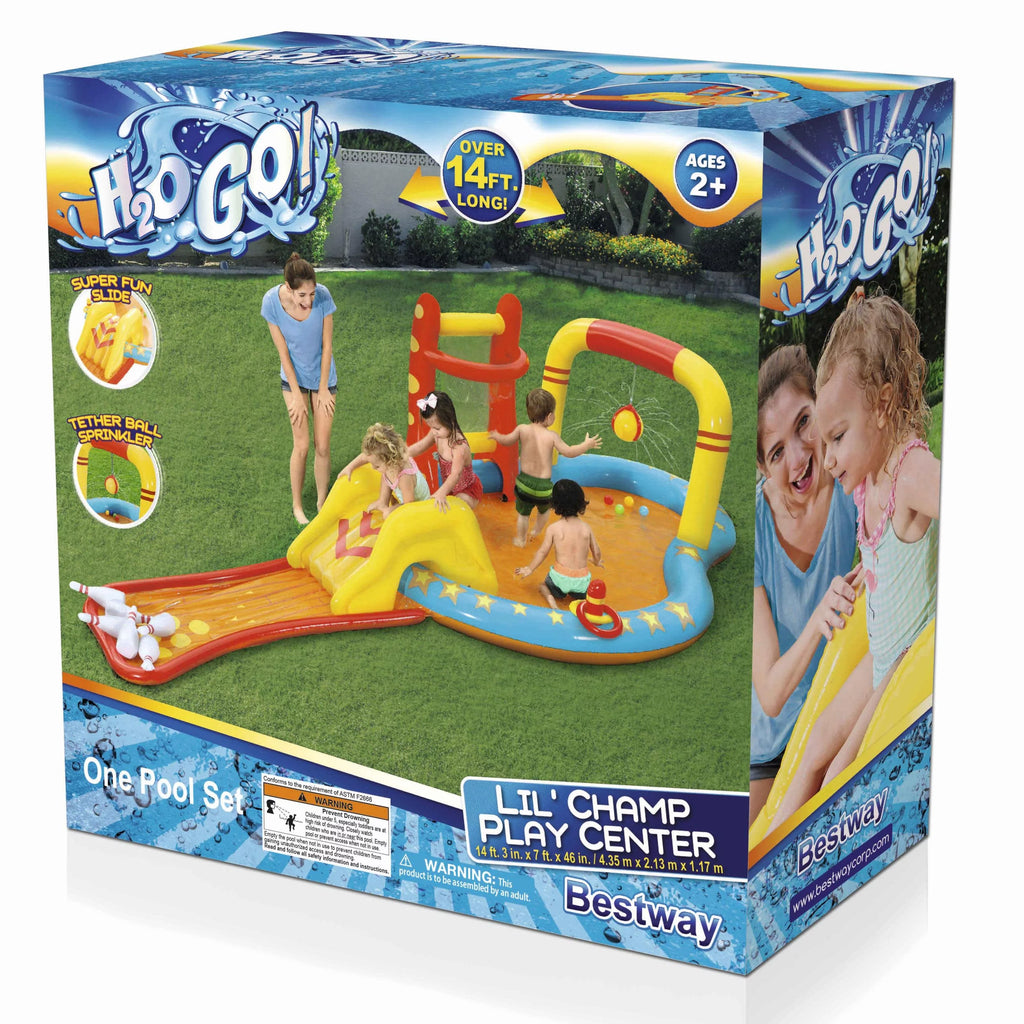 Inflatable Play Pool Center with Slide E2037