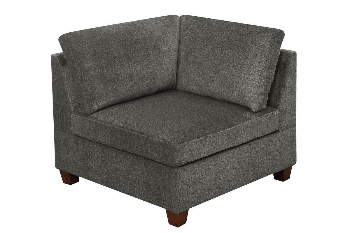 Grey Chenille Modular Sectional 6pc Set L44380
