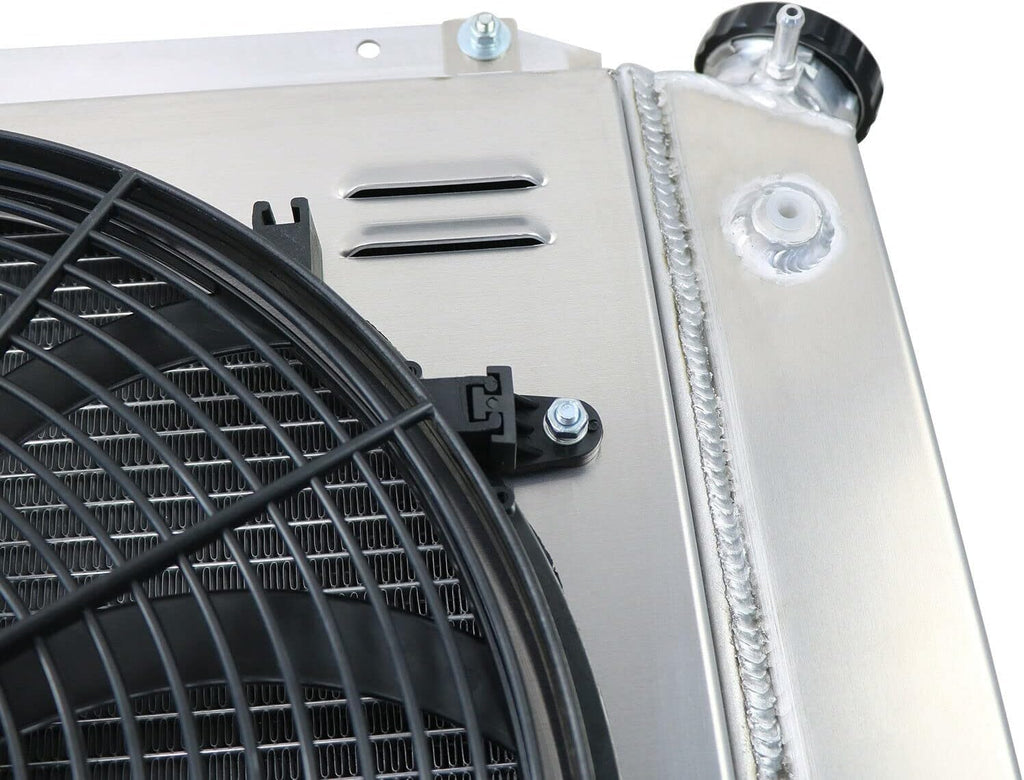 4 Row Aluminum Radiator with Shroud Fan and Relay R32784