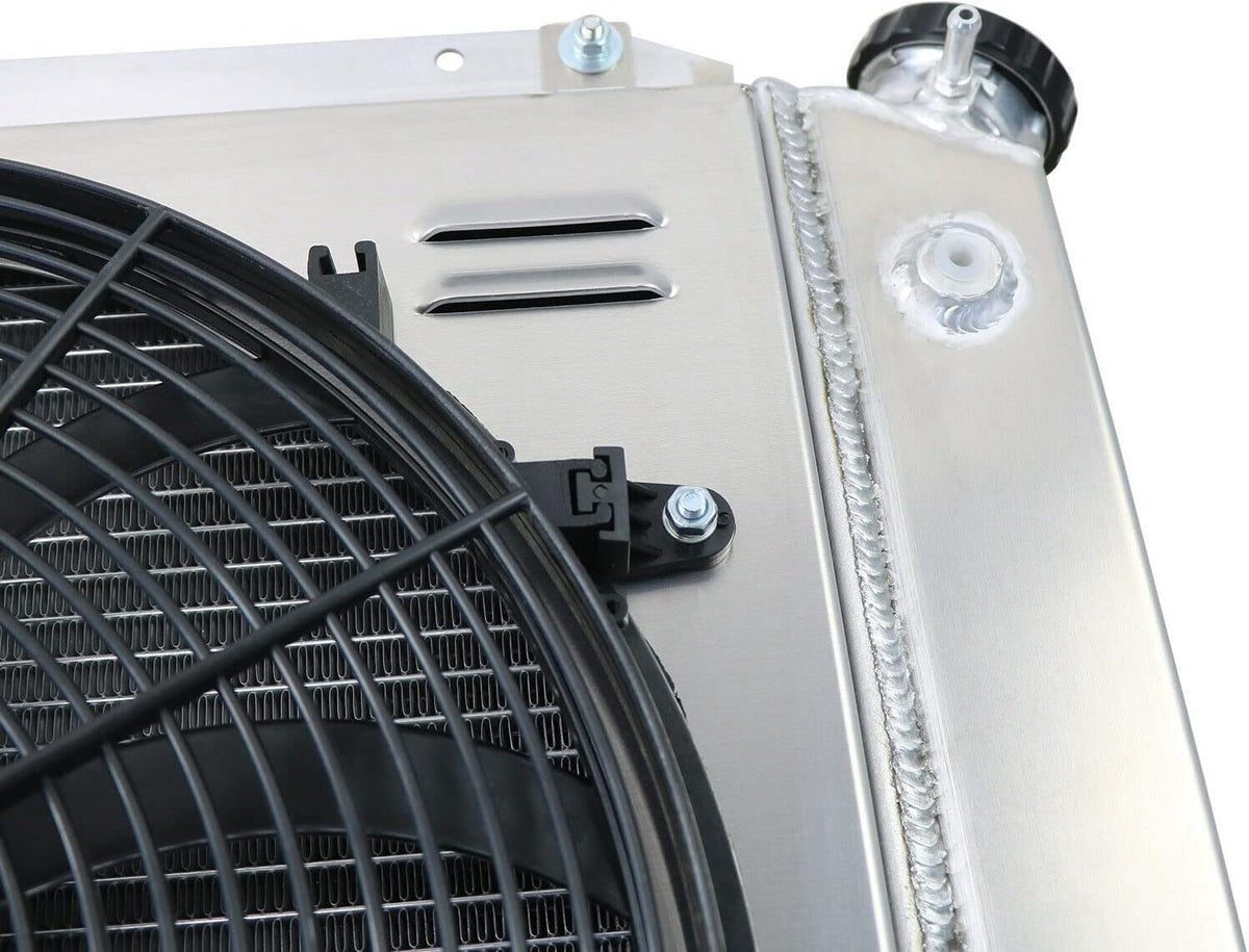 4 Row Aluminum Radiator with Shroud Fan and Relay R32784