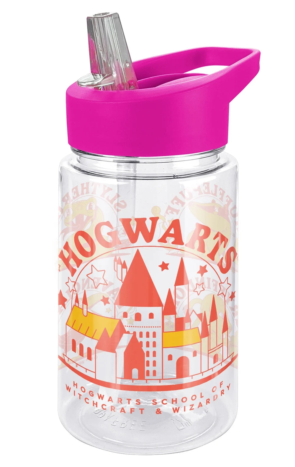 Harry Potter Kids Tritan Plastic Water Bottle with Straw Lid and Handle, Reusable Tumbler, 12oz E687248