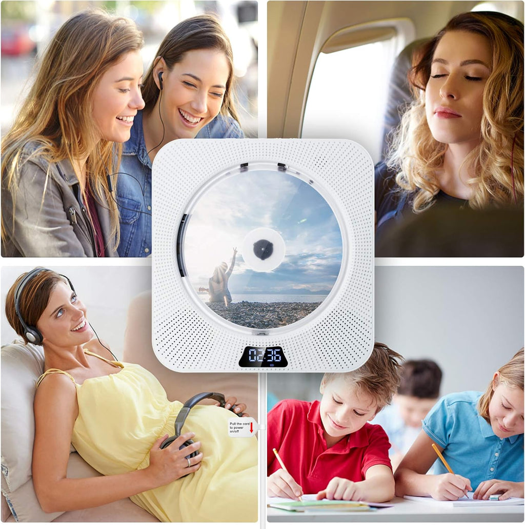 Portable CD Player with Bluetooth FM Radio Remote Control Q889497