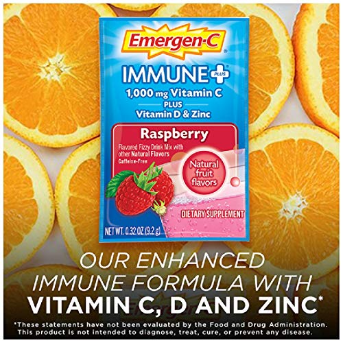 Raspberry Flavor Vitamin C Powder Supplement - 10 Count Q603