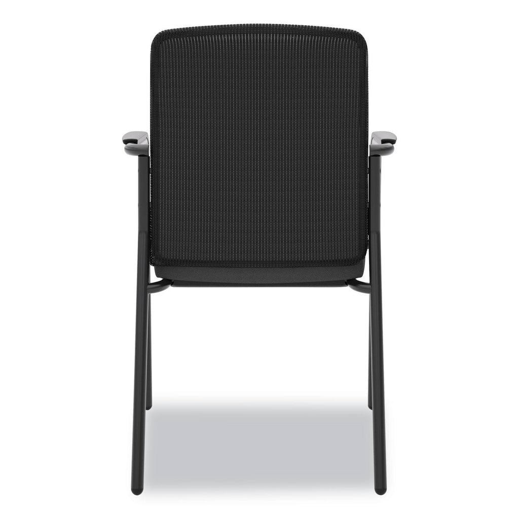 Black Mesh Back Multi-Purpose Chair with Arms P579321