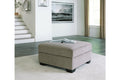 Fabric Ottoman with Storage in Gray & Black G447