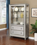 Metallic Platinum Curio Cabinet C725360