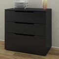Black 3-Drawer Filing Cabinet W145