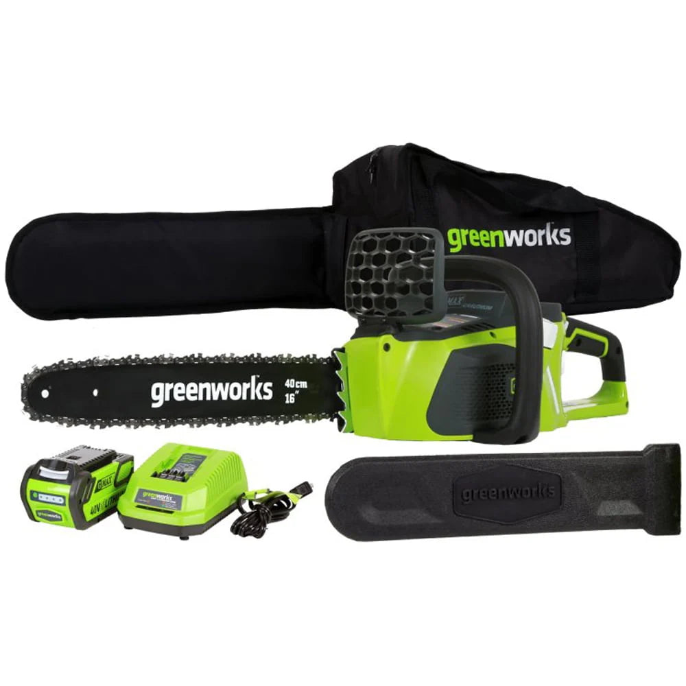 40V 16 Cordless Brushless Chainsaw with 4.0 Ah Battery and Charger P410