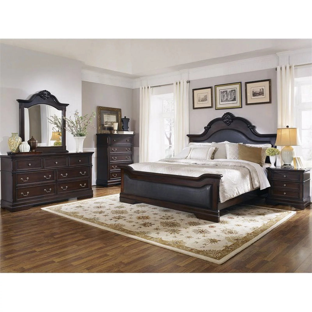 Carved Bedroom Set Cappuccino K9211