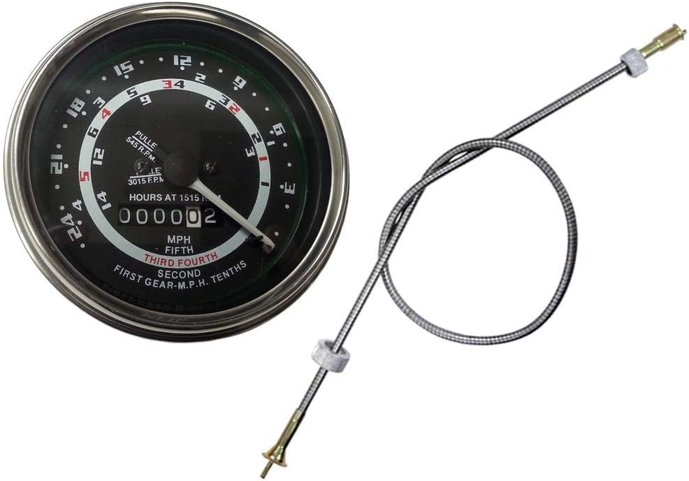 New Chrome Tachometer Gauge with Cable I403672