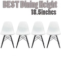 Set of 4 White Plastic Dining Chair J7725