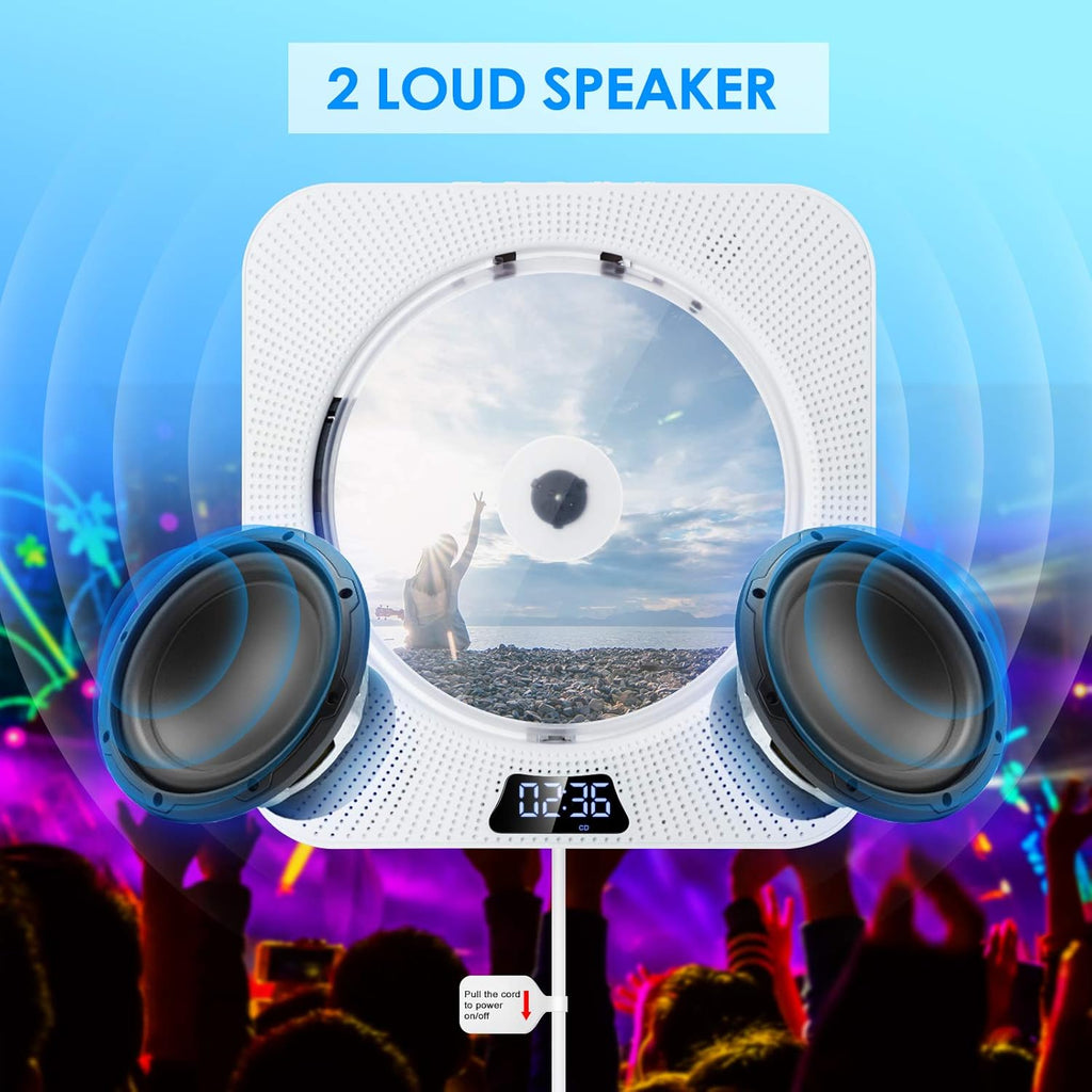 Portable CD Player with Bluetooth FM Radio Remote Control Q889497
