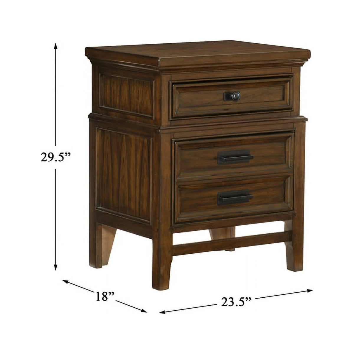 Brown Cherry Nightstand J295097