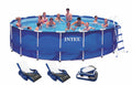 18ft x 48in Round Metal Frame Above Ground Swimming Pool Set G720