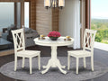 Antique 3 Piece Round Dining Table and 2 Chairs 36 Inch X234808