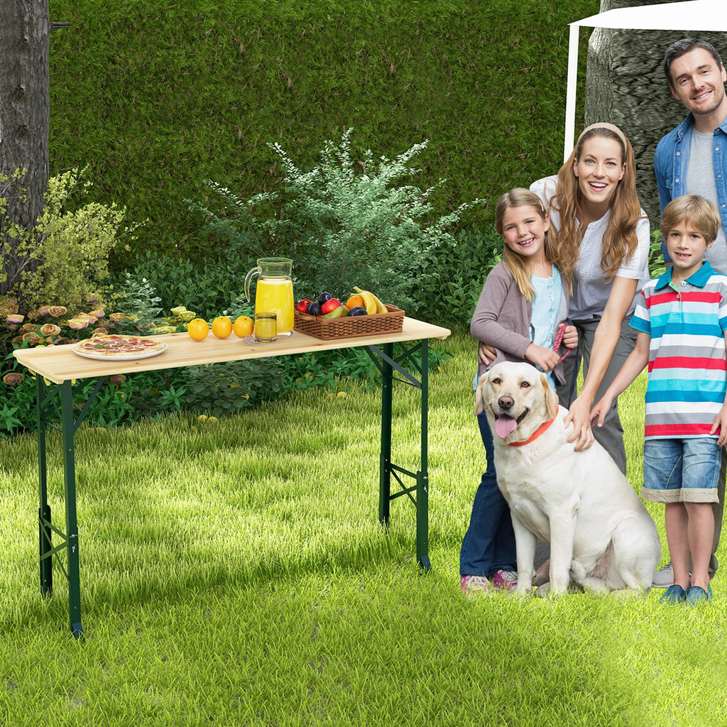 5.5 Ft Folding Wood Picnic Table J763