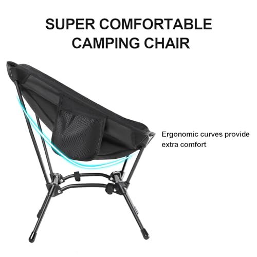 Khaki Folding Camping Chair with Side Pocket O30095