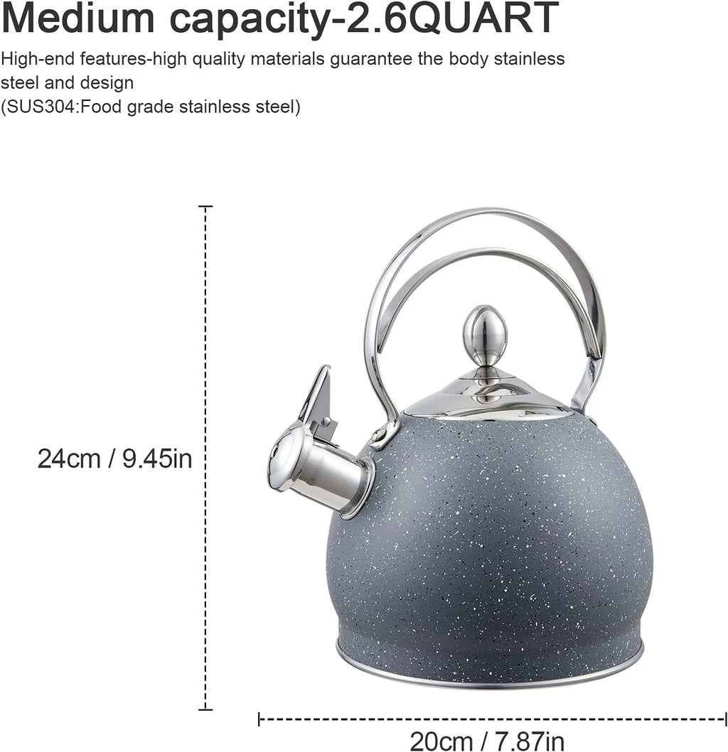 2.5 Qt Stainless Steel Whistling Tea Kettle J806545