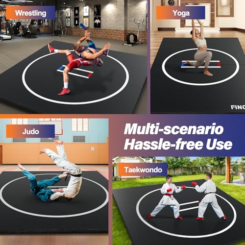 10' x 10' Black Wrestling Mat S2946