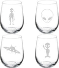 Set Of 4 Stemless Wine Glass 17 Oz T90655