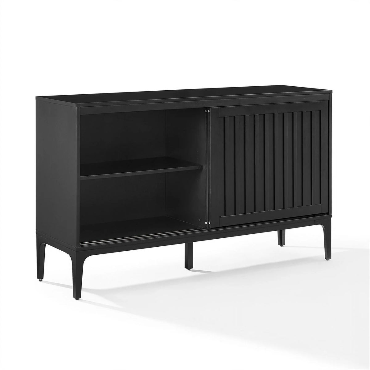 Matte Black Particle Board Wood Sideboard V43905