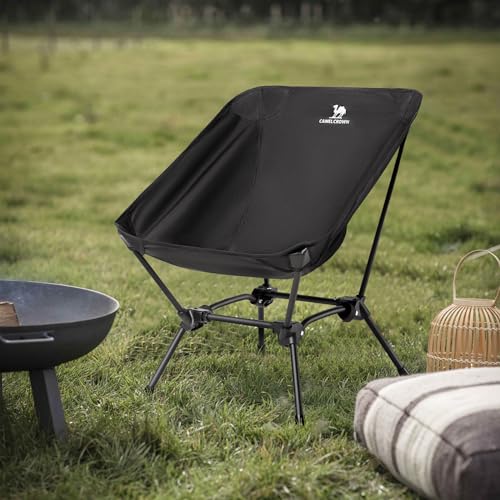 Khaki Folding Camping Chair with Side Pocket O30095