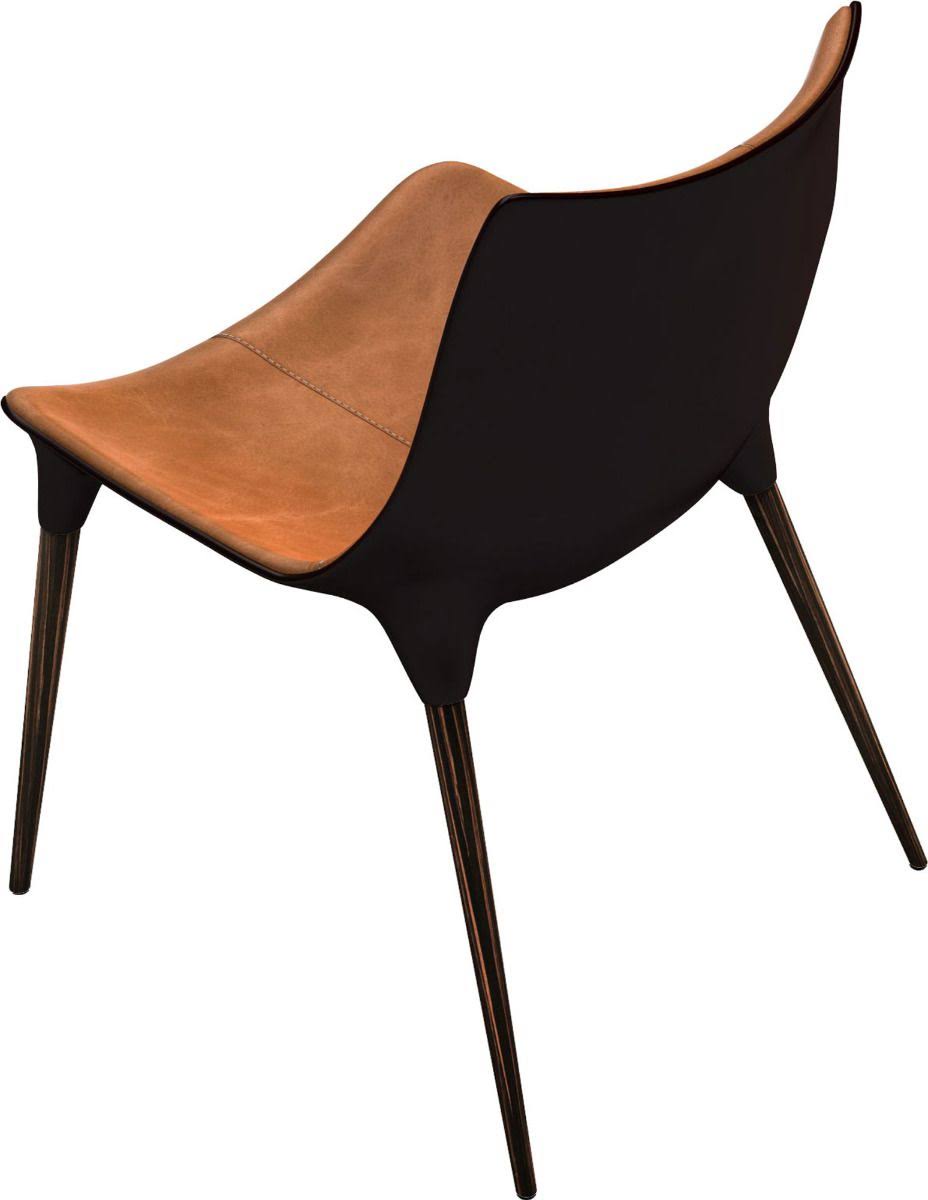 Aged Caramel Leather Dining Chair I19500