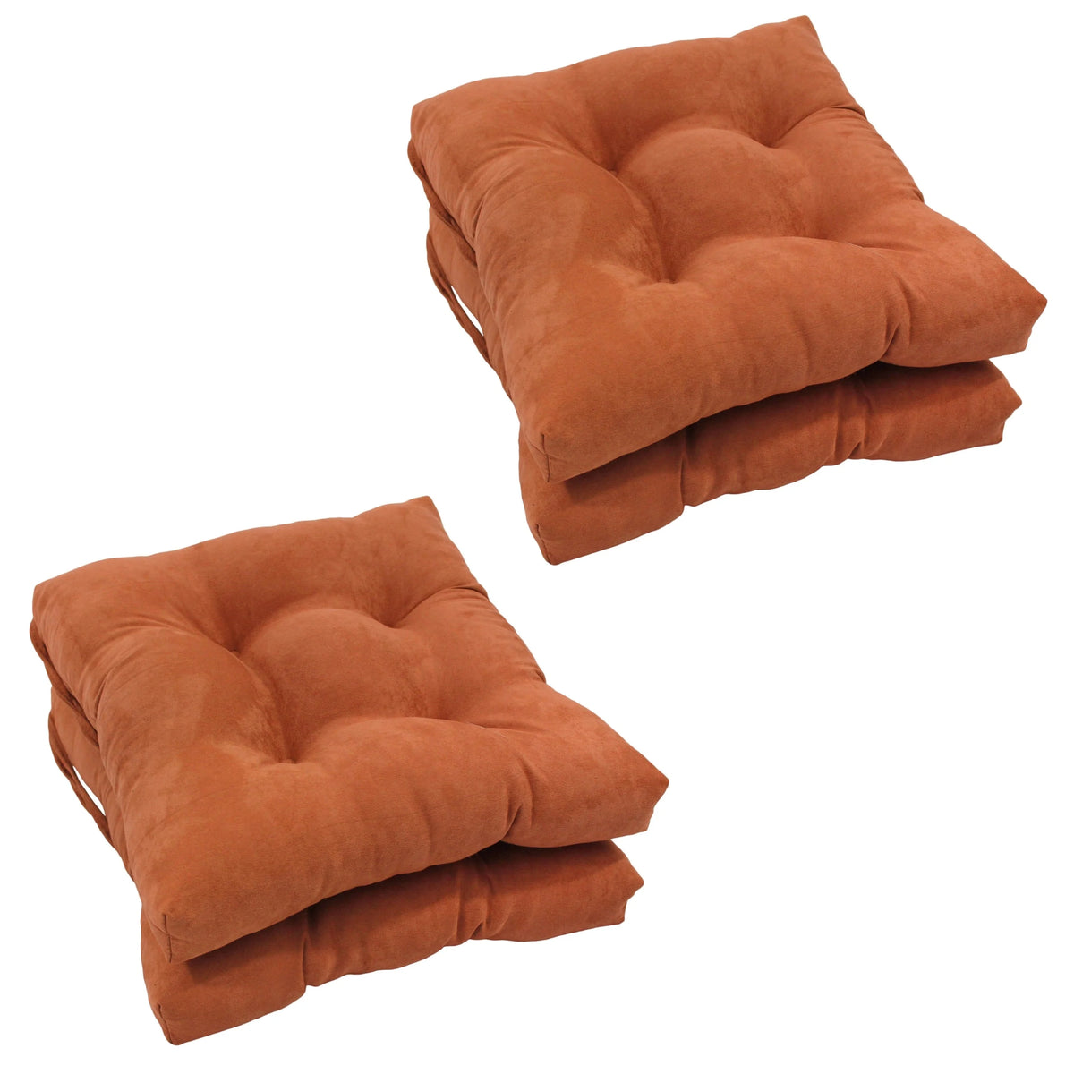 Sage Green Microsuede Chair Cushions Set of 4 N8452