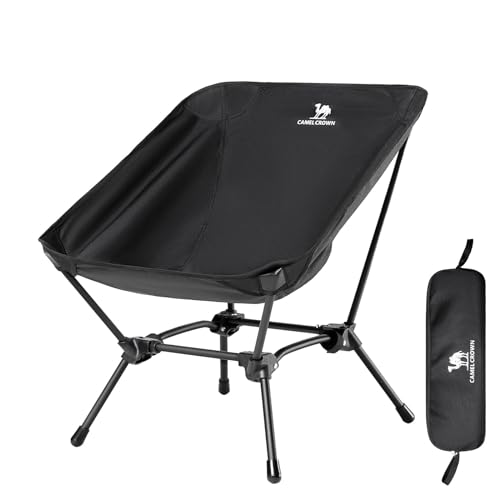 Khaki Folding Camping Chair with Side Pocket O30095