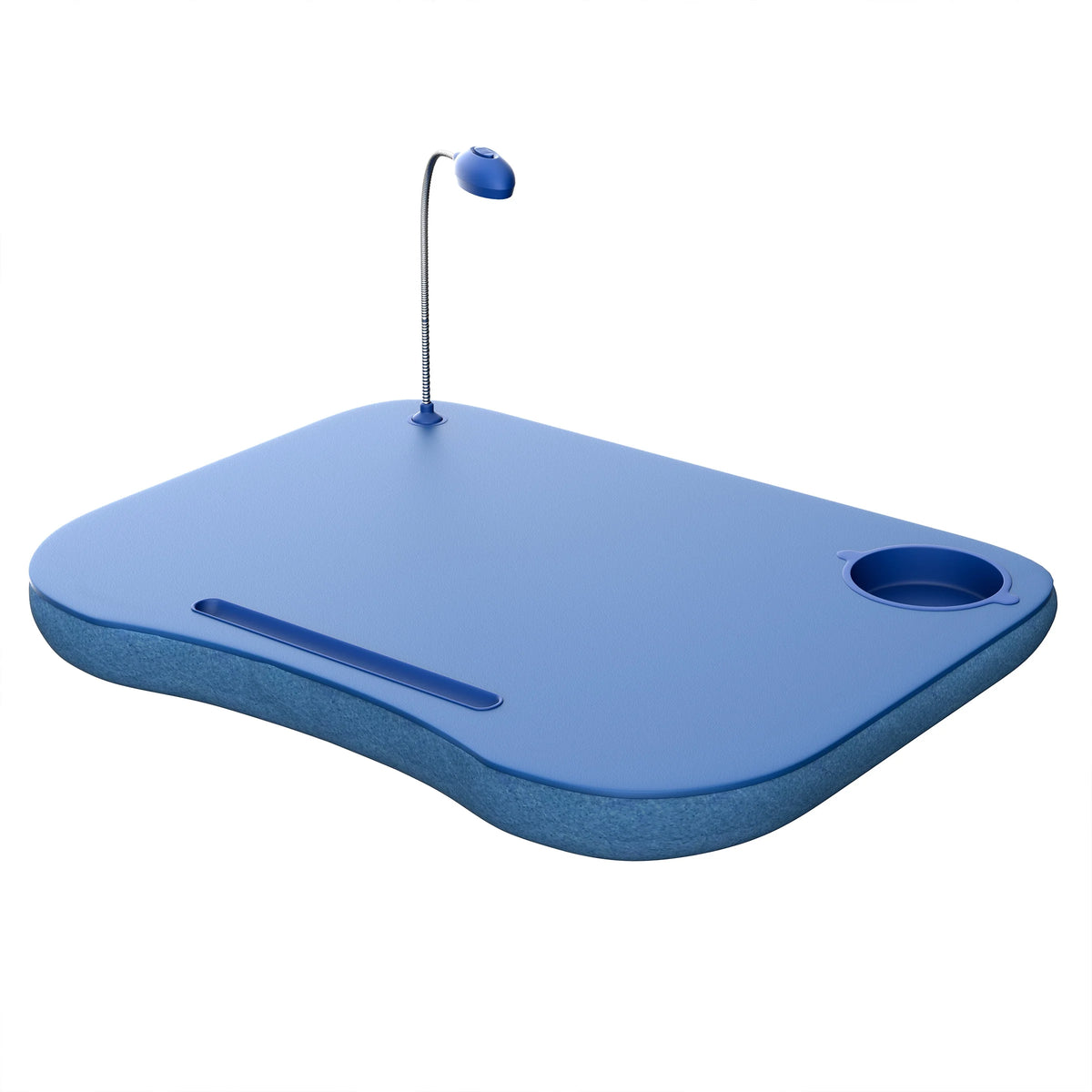 Laptop Lap Desk with Foam Cushion, LED Light, and Cup Holder S408