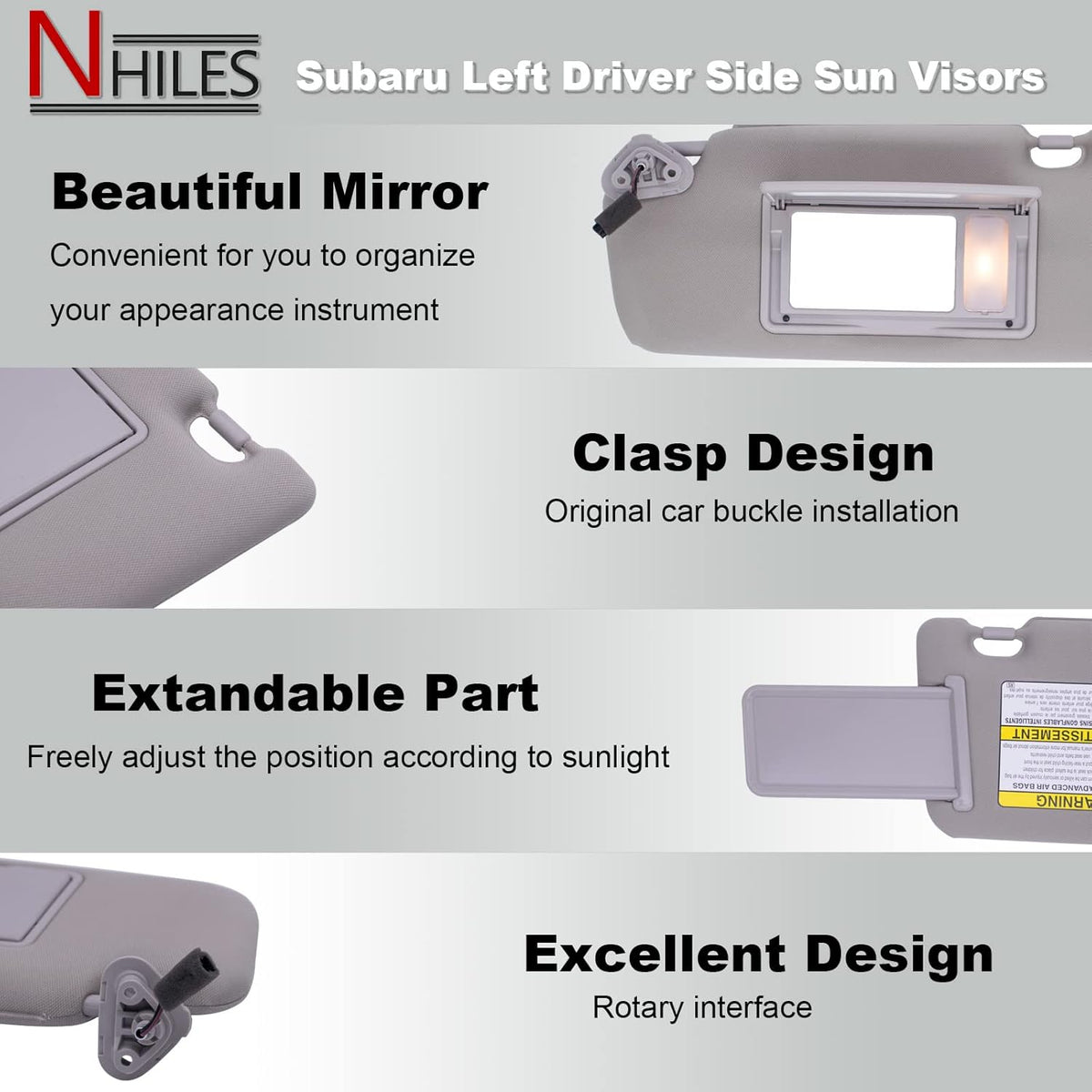 Grey Sun Visor Pack of 2 V3504