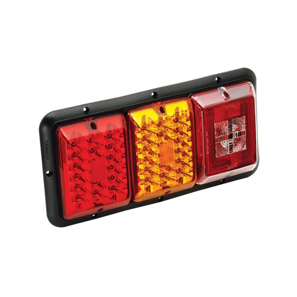 Taillight Horizontal Mount with Red/Amber LED and Black Base I282140