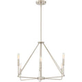 Satin Platinum Tone Finish 6 Light Chandelier, 25.5 in T1778