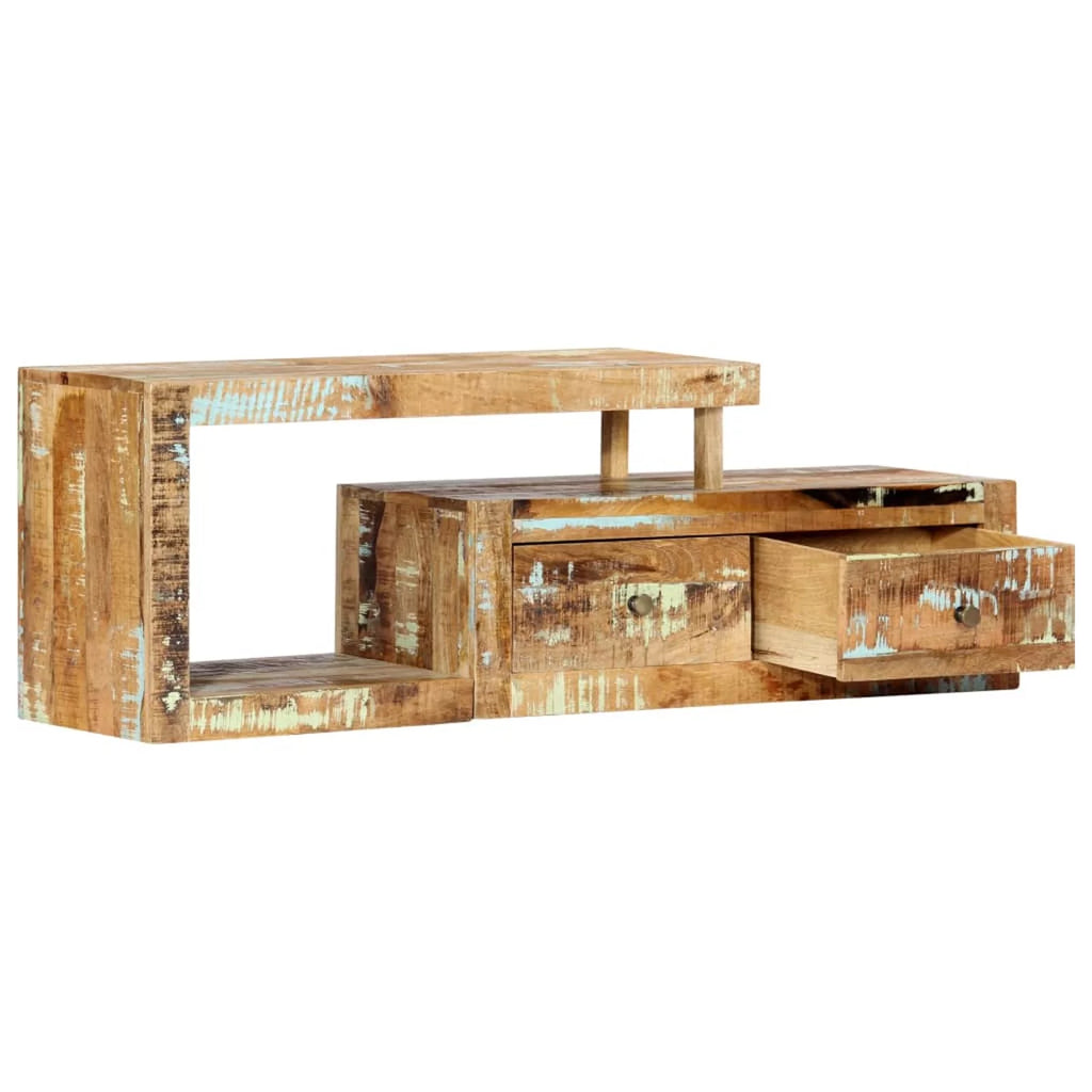 Reclaimed Wood TV Cabinet with Storage Drawers Y65161