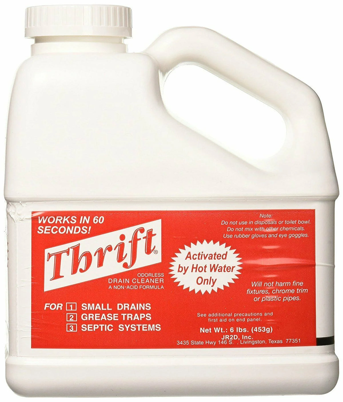 6 lb. Granular Drain Cleaner, White (Pack of 4) B9482