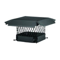 14x22 Round Single Flue Chimney Cap Black Galv Steel Mesh S5089