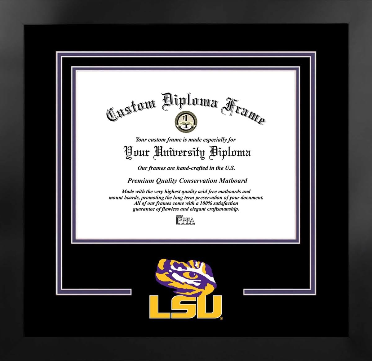 14 x 11 in. Black Frame Diploma C9875
