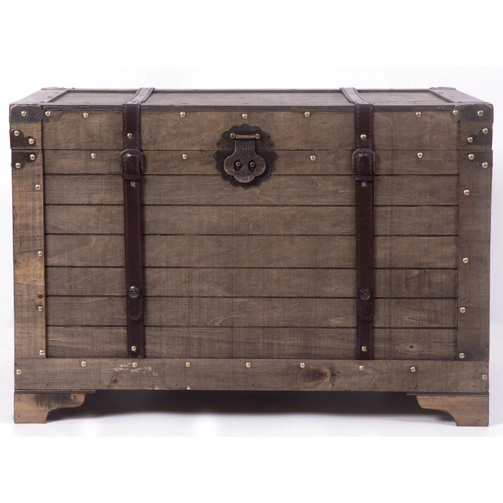 Large Natural Wood Storage Trunk and Coffee Table J765644