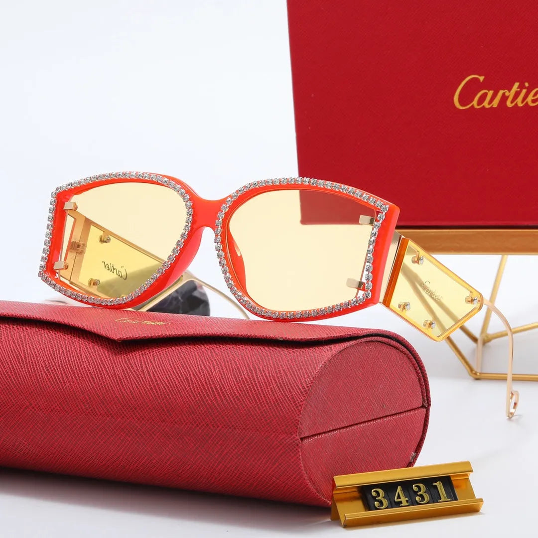 Luxury Rhinestone Polarized Sunglasses B887