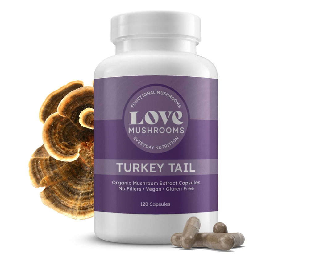 Turkey Tail Mushroom Extract Capsules Organic 120 Count X657217