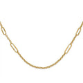 14K Yellow Gold Polished Fancy Link 30 in. Necklace N78615