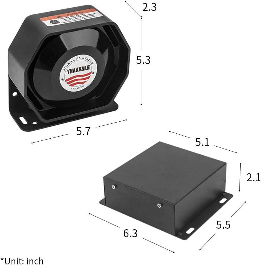 DC12V 100W Multi-Tones Wired Control with Mic Loudspeaker Emergency Electronic PA System K29072
