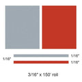 Silver Metallic/Tomato Red Double Striping Tape F19314